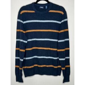 NWT IZOD Classic Chest Stripe Crew Neck Sweater MENS SIZE MEDIUM